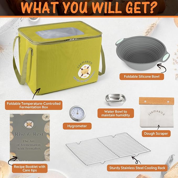 Foldable Bread Proofing Box - Bread Proofer Box - 60-120°F Temp Control, 24H Timer - Image 5