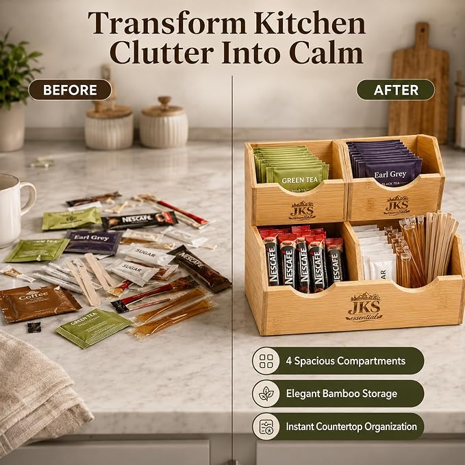 Bamboo Pantry Storage Bins|Stackable Potato and Onion Storage Bin|3Tier Bamboo Pantry Organizer with Slide Out Access|Fruit & Vegetable Storage Basket for Kitchen Countertop|Pantry & Cabinet Organizer - Image 4