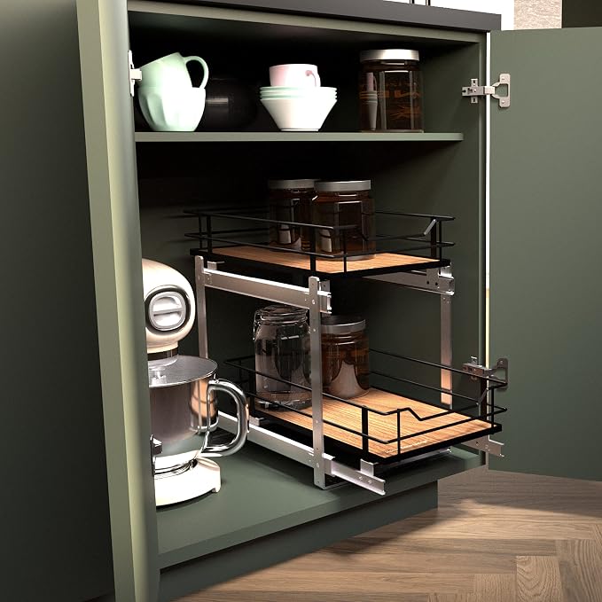 Home Zone Living Pull Out Kitchen Cabinet Organizer - Image 4