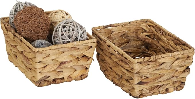 Household Essentials ML-6695N Set of 4 Wicker Storage Baskets - Natural Brown - Image 5