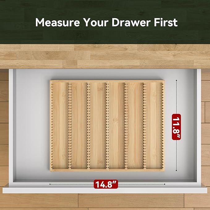 for Nespresso Vertuo Capsules Bamboo Coffee Pod Drawer Organizer | 14.84" Wx11.81" Dx1.54" H 48 Big or 60 Small Pods Holder for Counter - Image 2