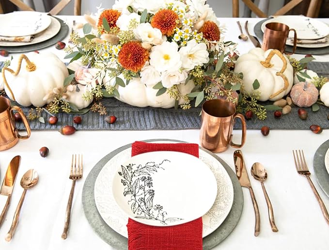 36 Pack Red Cloth Napkins Cotton Linen Napkin 16 x 16 Inch Red Napkins Cloth Handmade with Fringe Soft Washable Rustic Dinner Napkin Cloths for Wedding Party Dinner Table - Image 5
