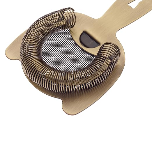 Barfly Fine Mesh Spring Strainer, Antique Gold - Image 5