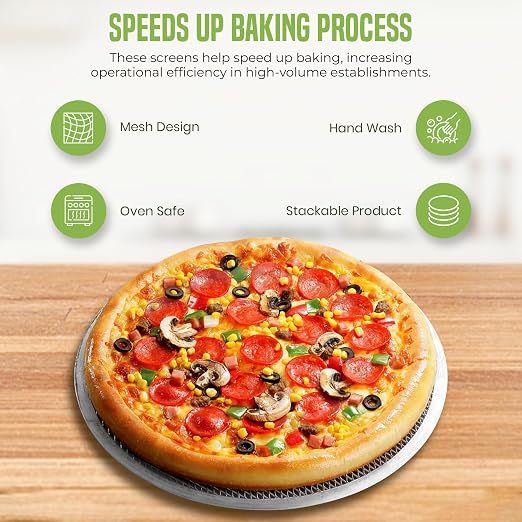 OCS Parts 6-Pack 18-Inch Aluminum Pizza Screens | Commercial Grade Pizza Tray Screen for Home Cooking, Pizzerias and Restaurants - Image 5