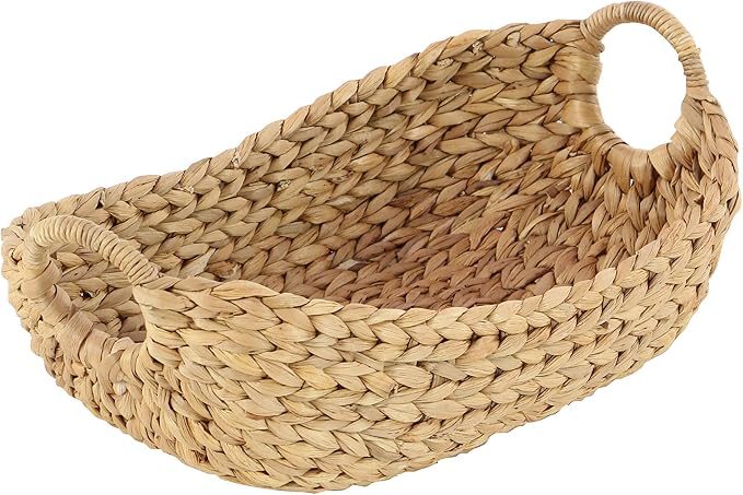 Deco 79 Seagrass Handmade Decorative and Functional Storage Basket Basket Organizer with Metal Handles, Set of 5 Basket for Storage 23", 21", 19", 16", 12"W, Brown - Image 8