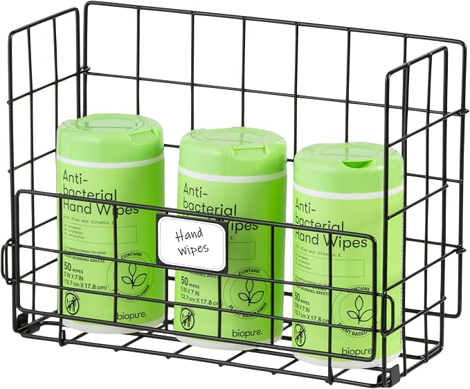 IRIS USA Over The Door Organizer, 3 Pack, Hanging or Wall Mount Wire Basket | Spice Rack Bathroom Cabinet Closet Laundry Pantry Door Organizer, Wall Baskets, Durable Easy Assembly - Image 5
