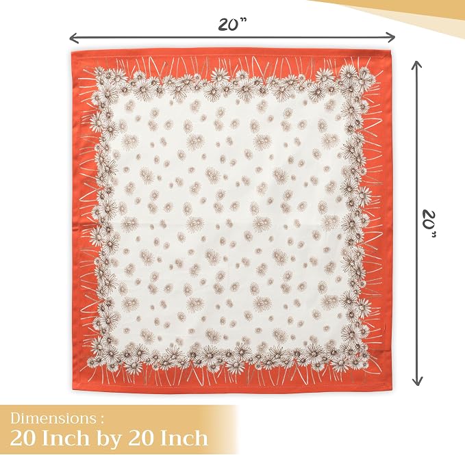 Maison d' Hermine Cloth Napkins Set of 4 Reusable 100% Cotton (20" x 20") | Everyday Square Napkins Cloth Washable Dinner Wedding Restaurant Hotel Kitchen Thanksgiving Christmas - Bagatelle - Image 4
