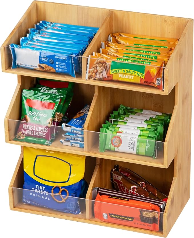 Mind Reader Coffee Pod Condiment Station, Countertop Organizer, Kitchen, Rayon from Bamboo, 13" L x 6.25" W x 15.25" H, Brown - Image 4
