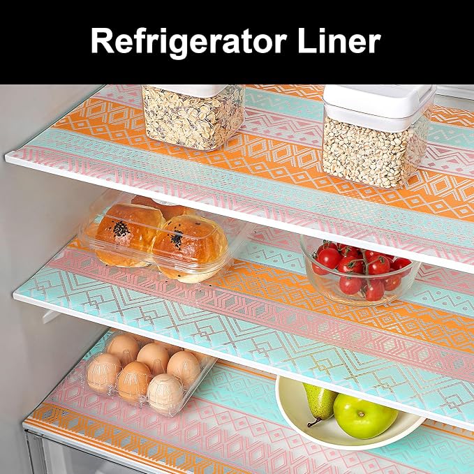 Cooyes Drawer and Shelf Liner, Non-Adhesive Shelf Liners for Kitchen Cabinets, Thick Strong Grip Mats for Desk, Shelves, Bathroom Drawers, Fridge, Cabinet Protection（23.6" W x 118" L） - Image 6