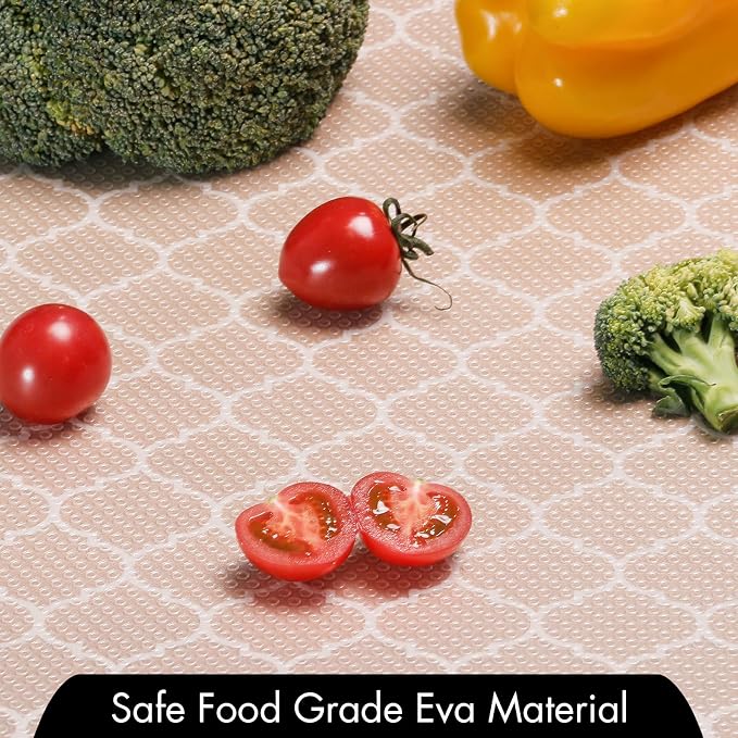 Cooyes Shelf Liner for Kitchen Cabinets – Non-Adhesive Waterproof Drawer Liner – Durable EVA Material Easy-to-Cut Shelf Paper for Refrigerator, Cupboard, Dresser with Modern Pattern - Image 6