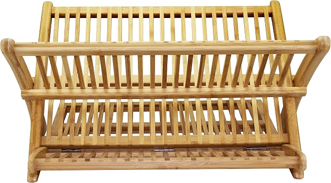 Totally Bamboo Eco Collapsible Bamboo Dish Drying Rack - Image 4