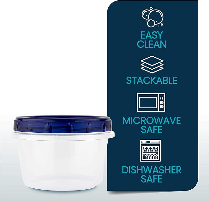 PLASTICPRO Twist Top Deli Containers Clear bottom [16 oz 120 Pack] - Image 5