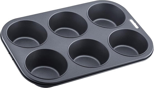 I-Cook 5508 6 Cup Deep Muffin pan, Carbon, Multicolour by Unknown