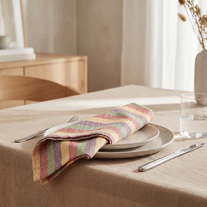 Urban Villa Cloth Napkins Cotton 20x20 (Set of 12) Harvestst Ripes - Image 4
