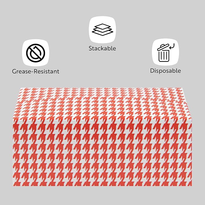 Restaurantware Disposable Takeout Box 400 Count 47 Ounce Paper Greaseproof Food Container Recyclable Lunch Box Spill-Resistant Secure Closure Red - Image 4