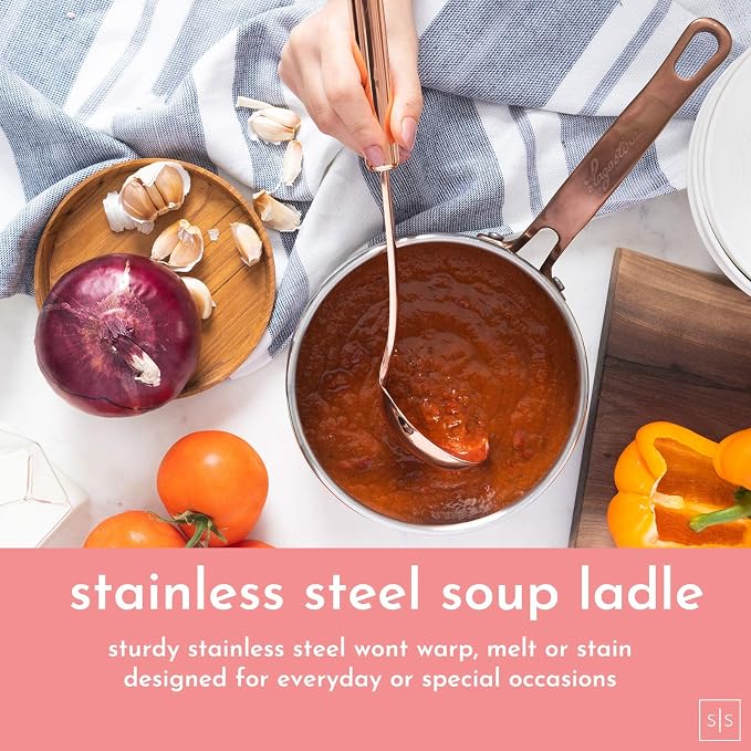Styled Settings Copper and Pink Kitchen Utensils Set, 17-Piece | Utensils Set with Copper Utensil Holder and Measuring Cups and Spoons for Stylish Cooking and Baking - Image 8