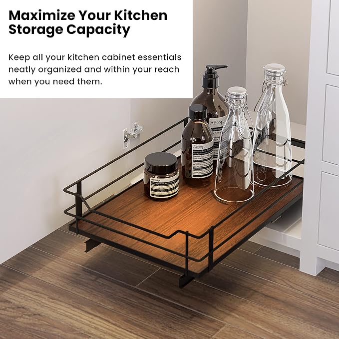Home Zone Living Pull Out Kitchen Cabinet Organizer - Image 5