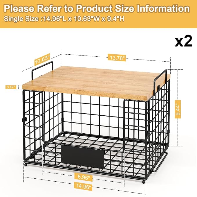 2 PACK XXL Potato and Onion Storage Bins, Pantry Organizers and Storage | Stackable Wire Baskets with Wooden Tops & Tags, Kitchen Counter Organizers Bins for Potato, Onion, Fruit, Vegetable, Garlic - Image 3