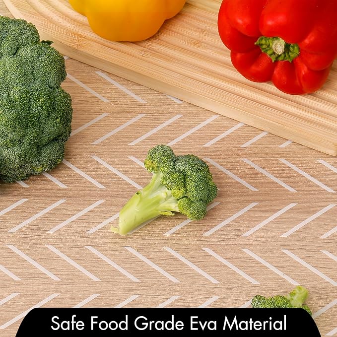 Cooyes Shelf and Drawer Liner for Kitchen Cabinets – Non-Adhesive, Waterproof, Non-Slip Cabinet Liners for Scratch Protection, Desk, Refrigerator, Shelves, Drawers with Modern Pattern - Image 6