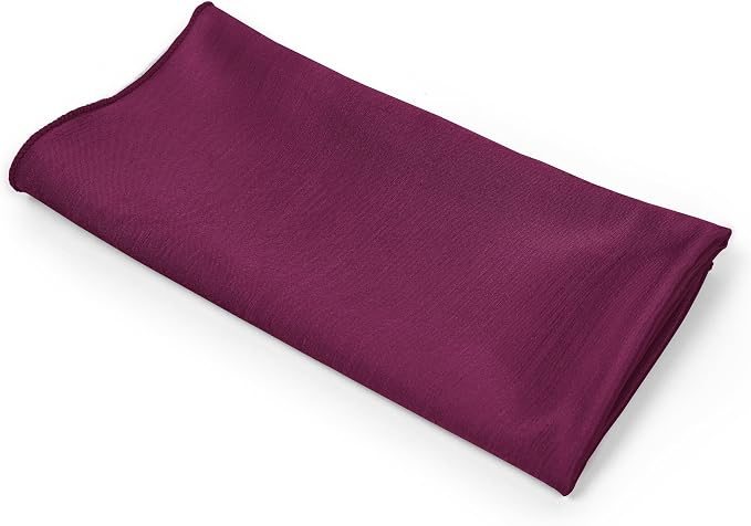 17 x 17-Inch Shantung Satin Cloth Napkins, Plum, Set of 24 - Image 9