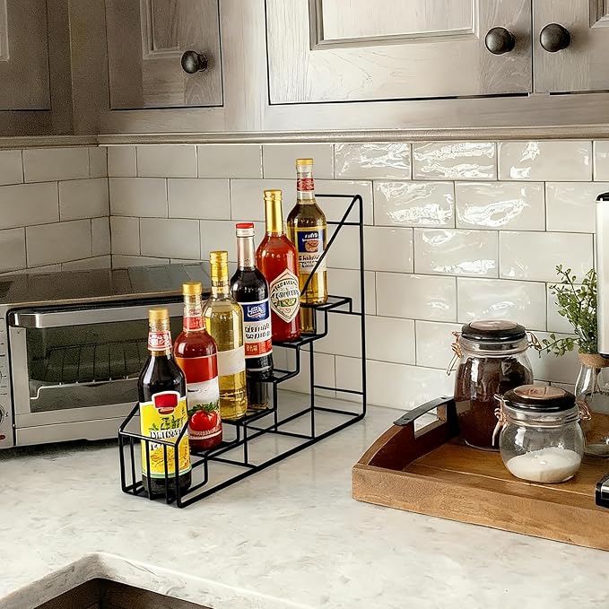 FixtureDisplays® Coffee Syrup Bottle Rack Wire Rack Bottle Glorifier Display Stand Rack Bar Liquor Display 10031 - Image 4