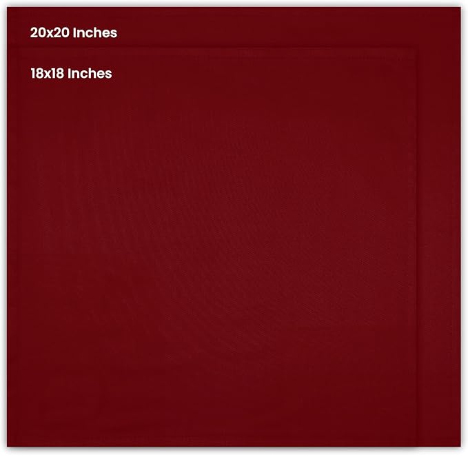 Utopia Kitchen Cotton Blend Red Cloth Napkins [12 Pack, 18x18 Inch] | Absorbent Washable and Reusable for Dinner, Restaurant, Lunch, Wedding and Hotel - Image 2