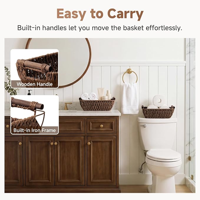 Storageworks Small Baskets For Organizing, Woven Basket For Shelves - Image 4