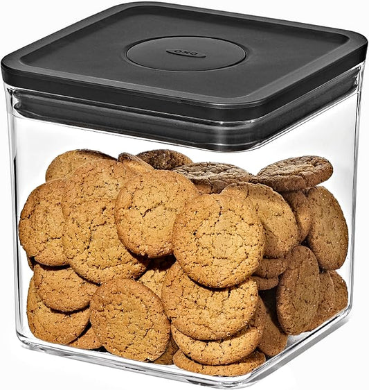 OXO Good Grips POP Container — Big Square Short — 2.8 Qt / 2.6 L — Matte Black, Organization and Storage Solution by Unknown