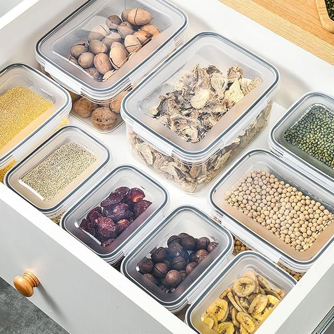 Set of 3 Airtight Fruit Storage Containers for Fridge with Removable Colanders, BPA-Free Veggie Keep-Fresh Salad Prep Bowls, Stackable Bins for Washing, Draining, and Extended Food Freshness - Image 6