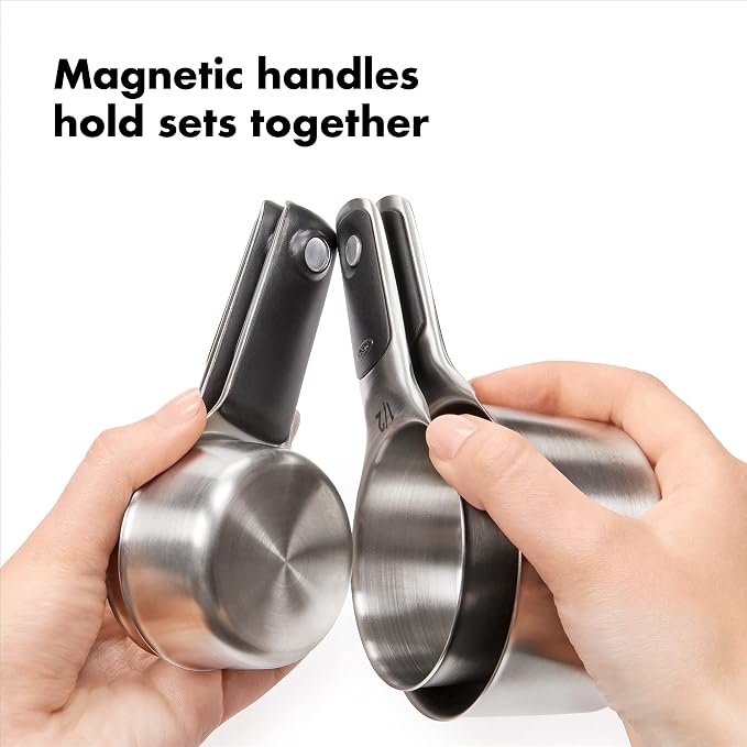 OXO Good Grips Stainless Steel Measuring Cups and Spoons 8-Piece Set,4 Cups and 4 Spoons,(Pack of 2) - Image 4