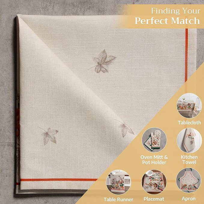 Maison d' Hermine Cloth Napkins Set of 4 Reusable 100% Cotton (20" x 20") | Everyday Square Napkins Cloth Washable Dinner Wedding Restaurant Hotel Kitchen Thanksgiving Christmas - Recolte - Image 6