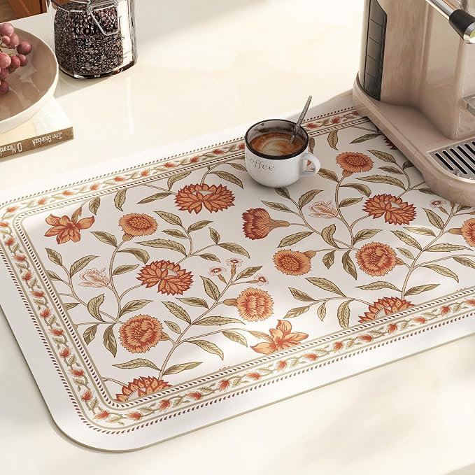 Vinyl Waterproof Placemats Set of 6 Rectangular,12"*17"-Albano A | Wipeable Beautiful Print Place Mats,Stain Resistant,Heat Resistant,Everyday Meals,Kitchen,Dinning,Holiday,Decor - Image 5