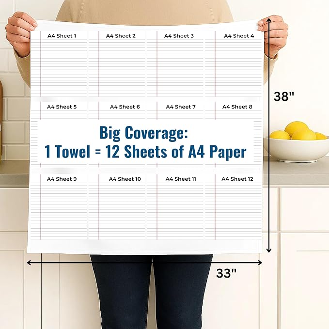 Flour Sack Towels | Tea Towel for Crafts| Kitchen Dish Cotton Blank Towel for Embroidery| Baking Bread Proofing Linen Cover| Thick Absorbent Quick Dry| 7 Pack 33"x38" Natural - Image 2