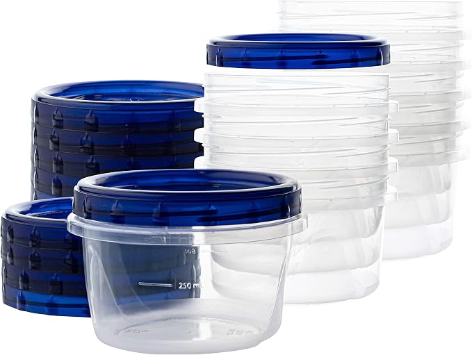 PLASTICPRO Deli Containers Clear bottom With blue Top Twist [16 oz 5 Pack] - Image 8