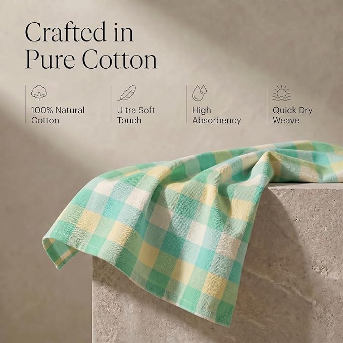 Urban Villa Kitchen Towels Cotton Dish Towels 20”x30” (Set of 6) Greensand - Image 4