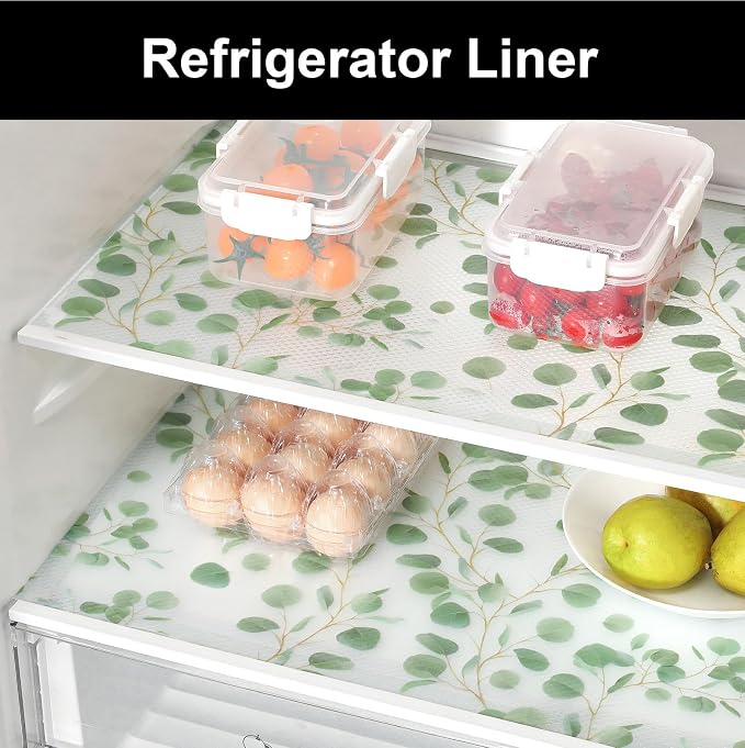 Cooyes Shelf Liners for Kitchen Cabinets Refrigerator Liners Waterproof & Oil-Proof Kitchen Cupboard Liner Drawer Mats EVA Material Non Adhesive Fridge Liner for Shelves（23.6" W x 236" L） - Image 5