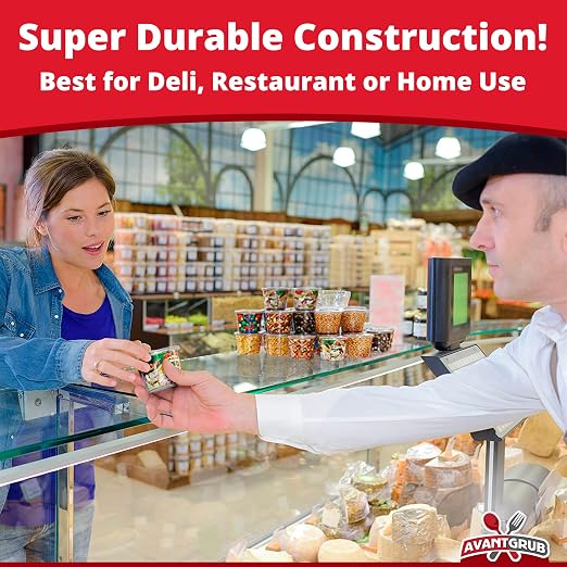 Leakproof BPA-Free 5.5oz Souffle Cups and Lids 100Pk. Stackable Portion Containers for Sampling, Salad Dressing, Sauces, Jello Shot. Plastic Food Prep Supplies for Restaurant Cafe Catering Deli. - Image 2