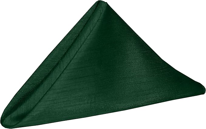 20x20-Inch Shantung Satin Cloth Napkins, Hunter, Set of 24 by UltimateTextile