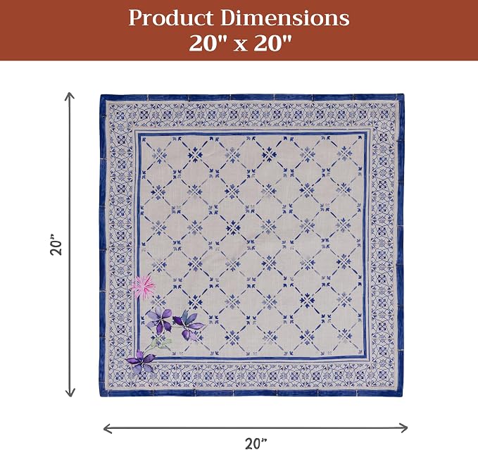 Maison d' Hermine Cloth Napkins Set of 4 Reusable 100% Cotton (20" x 20") | Everyday Square Napkins Cloth Washable Dinner Party Wedding Restaurant Hotel Kitchen Spring Summer - Faience - Image 7