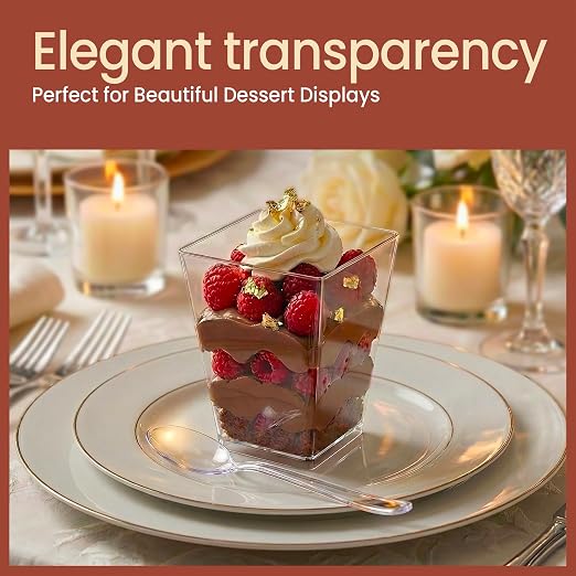 Plastic Dessert Cups with Lids and Spoons (25 Pack) – Single-Serve Parfait & Appetizer Cups, Spill-Resistant, Heavy-Duty Design, Ready-to-Use for Parties, Catering & Special Events BPA-Free - Image 7
