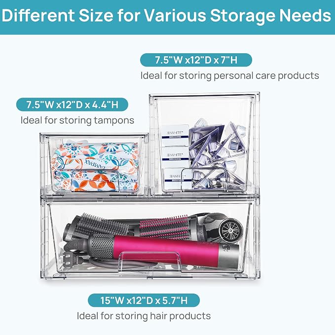 Vtopmart 7pack Easily Clear Storage Dawers - Image 7