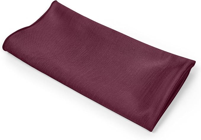 17x17-Inch Shantung Cloth Napkins, Aubergine, Set of 60 | Bulk Case of 5 Dozen, Satin, Square, 100% Polyester Fabric, Reversible, Faux Dupioni Silk Reverse Side, Machine Washable - Image 9