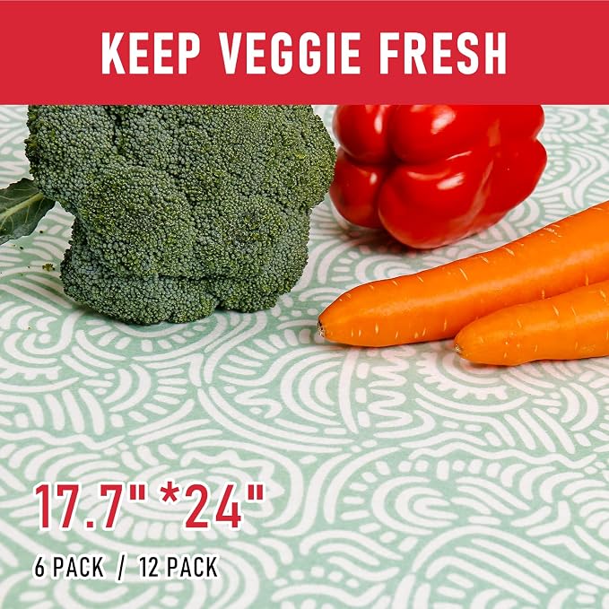 Cooyes 17.7" × 24" Fridge Liners for Refrigerator, Drawer & Shelf Liners for Kitchen Cabinets Non-Adhesive, Breathable Cloth Material, Non-Slip, BPAfree, Machine Washable, Keep Produce Fresh Longer - Image 4