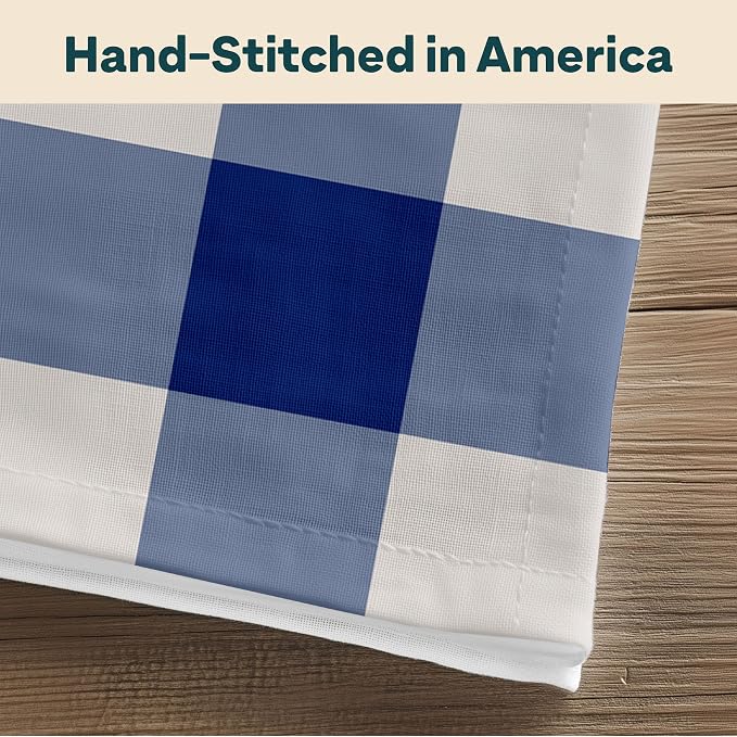 Red White and Blue Plaid Cloth Napkins | Checkered Linen Fourth of July Table Decorations | Gingham | Absorbent, Washable, Reusable, Stain & Wrinkle Resistant | Made in America - 6pack - Image 5
