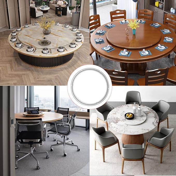 18 Inchs Lazy Susan Hardware Metal Rotating Turntable Bearings Swivel Plate Hardware for Dining-Table and Workbench … - Image 7