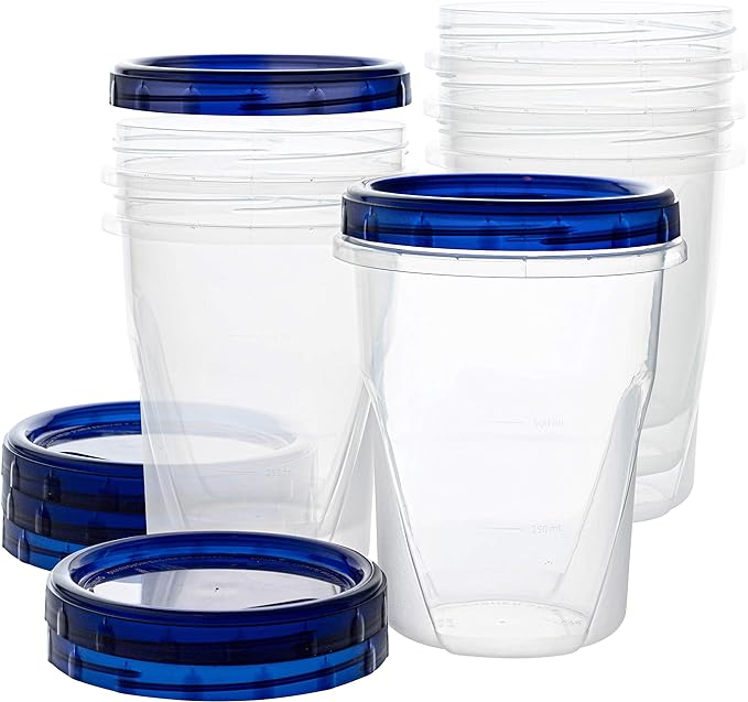 PLASTICPRO Twist Top Deli Containers Clear bottom With blue [32 oz 3 Pack] - Image 7
