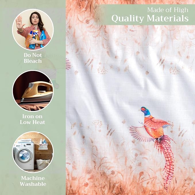 Maison d' Hermine Cloth Napkins Set of 4 Reusable 100% Cotton (20" x 20") | Everyday Square Napkins Cloth Washable Dinner Wedding Restaurant Hotel Kitchen Thanksgiving Christmas - Faisan D'Automne - Image 3