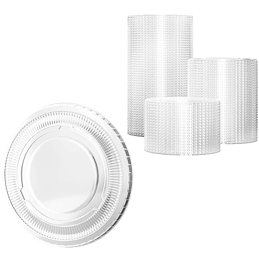 Leakproof, BPA Free 5.5 oz Souffle Lids 200 PK. Stackable Lids for Containers for Sampling, Salad Dressing, Sauce or Jello Shots. Plastic Food Prep Supplies for Restaurant, Cafe, Catering, Deli, Party by FoodRestaurantSupplies