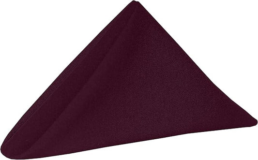 17x17-Inch Cotton-Feel Cloth Napkins, Burgundy, Set of 60 | Bulk Case of 5 Dozen, Square, 100% Spun Polyester Fabric, MJS-Spun Construction, Cotton-Like Hand, Machine Washable, Seamless by UltimateTextile