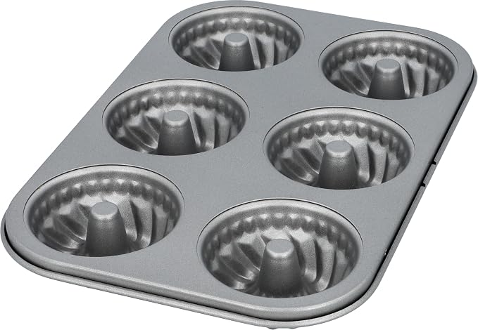 RBV Birkmann, Mini Bundt Cake Spring, Carbon Steel, 18.5 x 26.7 x 3 cm, Carbon Steel, 212039 by RBV+Birkmann